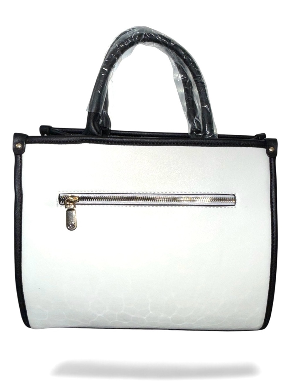 ADRIENNE VITTADINI Beautiful Black & White X-body Satchel - NWT - Picture 2 of 4